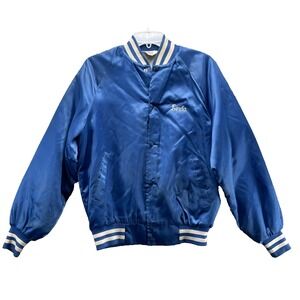 VTG West Ark Satin Varsity Bomber Jacket Women's Med Academia Y2k Sport Made USA